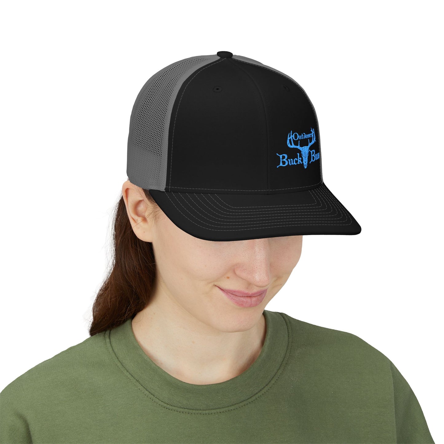 Buck Bum Outdoors Snapback Trucker Cap - Stylish Hat for Hunting, Fishing, Camping, Outdoor Adventures.