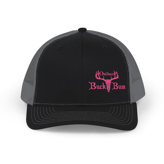 Buck Bum Outdoors Snapback Trucker Cap  - Stylish Hat for Hunting, Fishing, Camping, Outdoor Adventures.