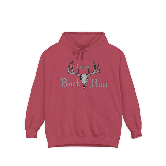 Buck Bum Outdoors Hoodie  | Unisex Garment-Dyed Sweatshirt for Nature Lovers, Autumn, Camping, Casual Wear