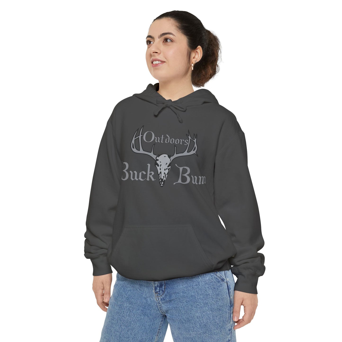 Buck Bum Outdoors Hoodie  | Unisex Garment-Dyed Sweatshirt for Nature Lovers, Autumn, Camping, Casual Wear