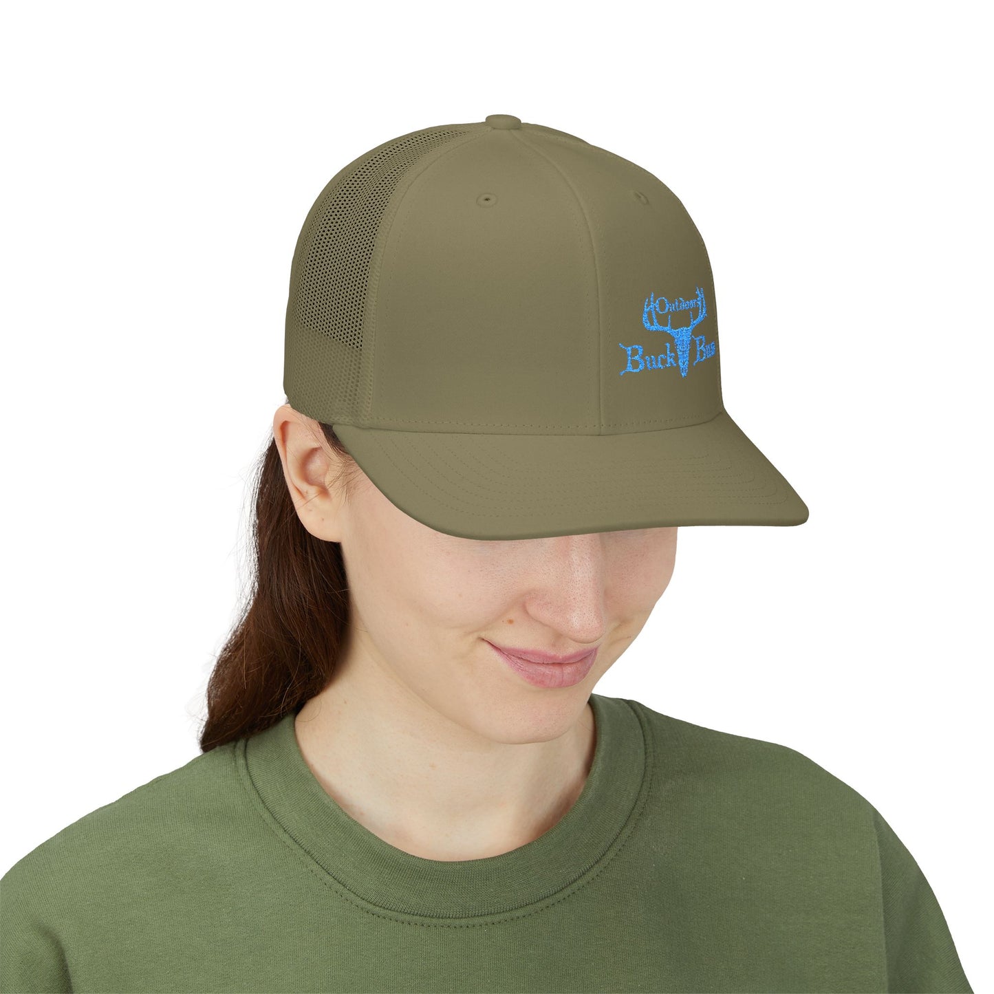 Buck Bum Outdoors Snapback Trucker Cap   - Stylish Hat for Hunting, Fishing, Camping, Outdoor Adventures.