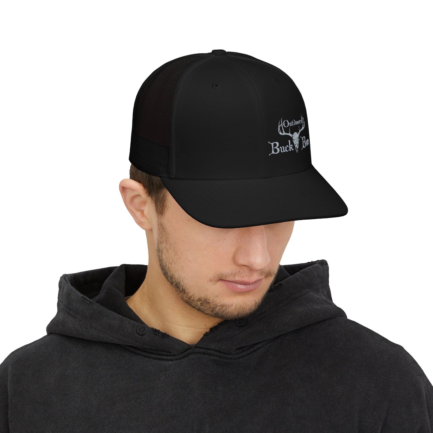 Buck Bum Outdoors Snapback Trucker Cap - Stylish Hat for Hunting, Fishing, Camping, Outdoor Adventures.