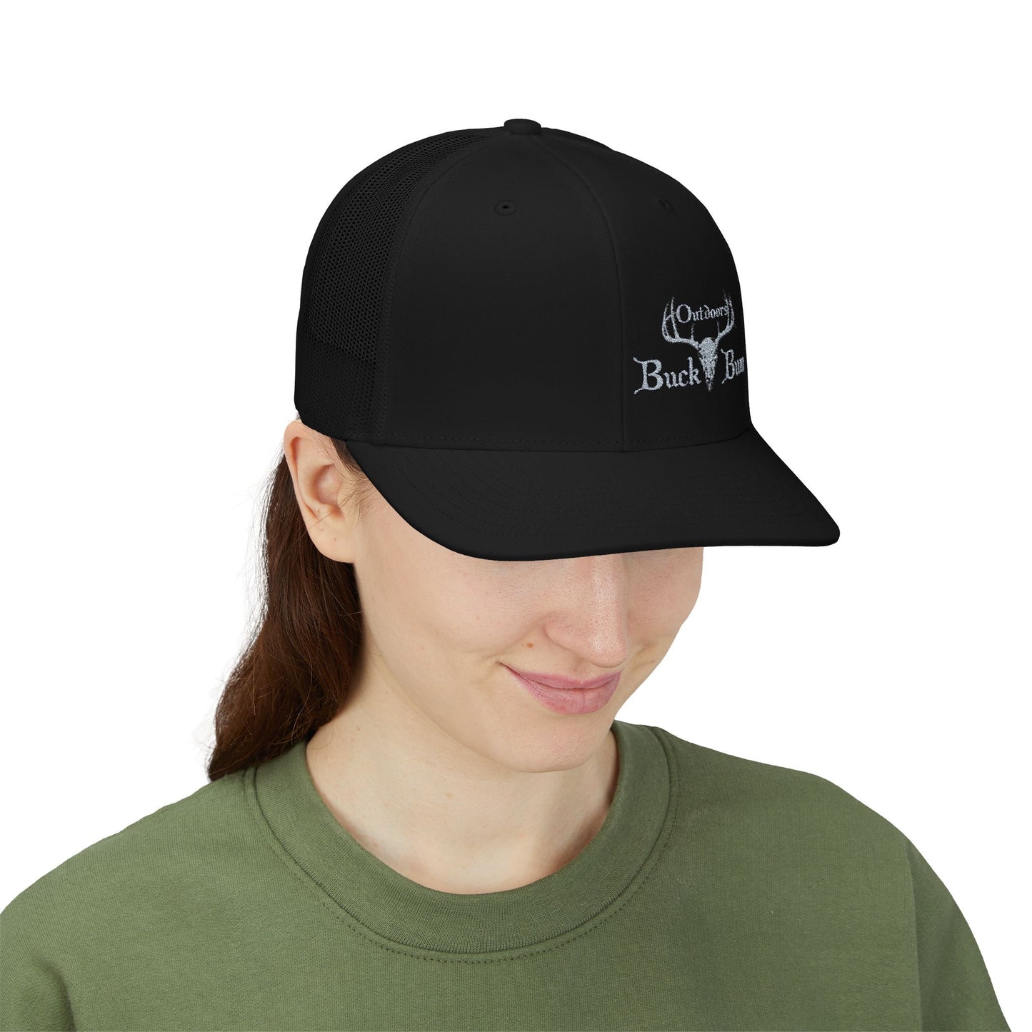 Buck Bum Outdoors Snapback Trucker Cap - Stylish Hat for Hunting, Fishing, Camping, Outdoor Adventures.
