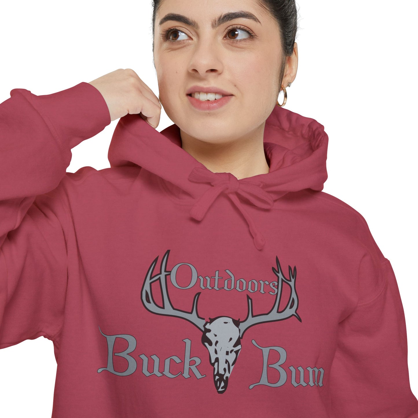 Buck Bum Outdoors Hoodie  | Unisex Garment-Dyed Sweatshirt for Nature Lovers, Autumn, Camping, Casual Wear
