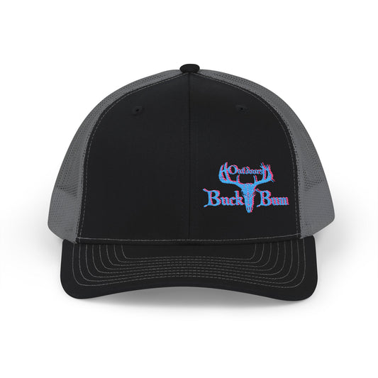 Buck Bum Outdoors Snapback Trucker Cap  - Stylish Hat for Hunting, Fishing, Camping, Outdoor Adventures.