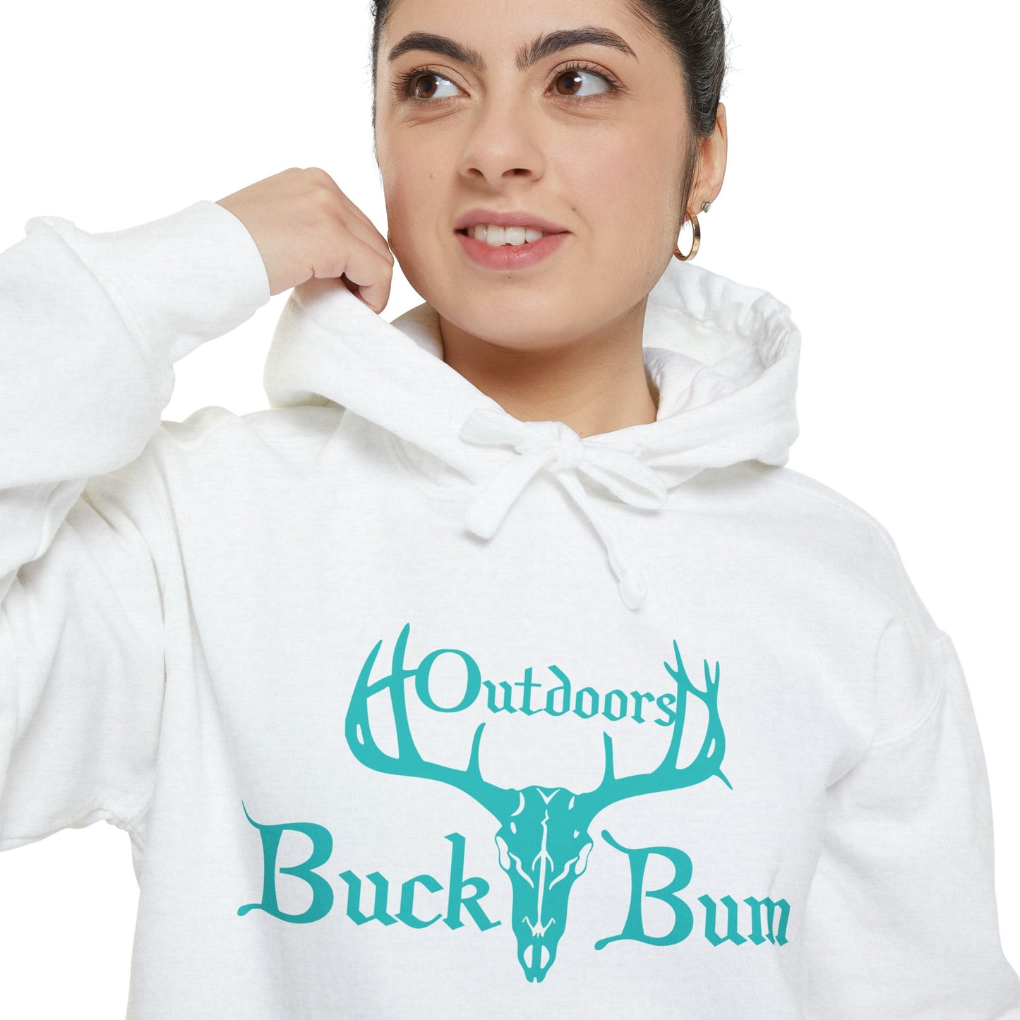 Buck Bum Outdoors Hoodie | Unisex Garment-Dyed Sweatshirt for Nature Lovers, Autumn, Camping, Casual Wear