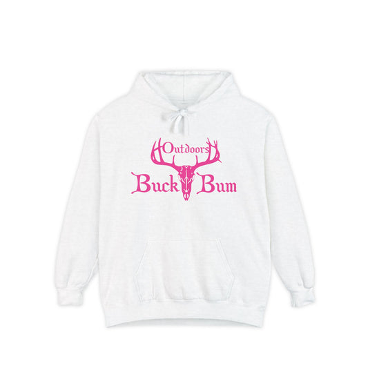 Buck Bum Outdoors Hoodie | Unisex Garment-Dyed Sweatshirt for Nature Lovers, Autumn, Camping, Casual Wear