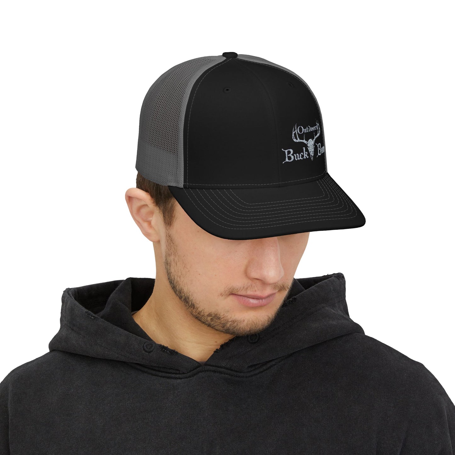 Buck Bum Outdoors Snapback Trucker Cap - Stylish Hat for Hunting, Fishing, Camping, Outdoor Adventures.