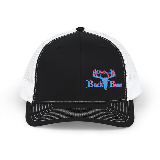 Buck Bum Outdoors Snapback Trucker Cap  - Stylish Hat for Hunting, Fishing, Camping, Outdoor Adventures.