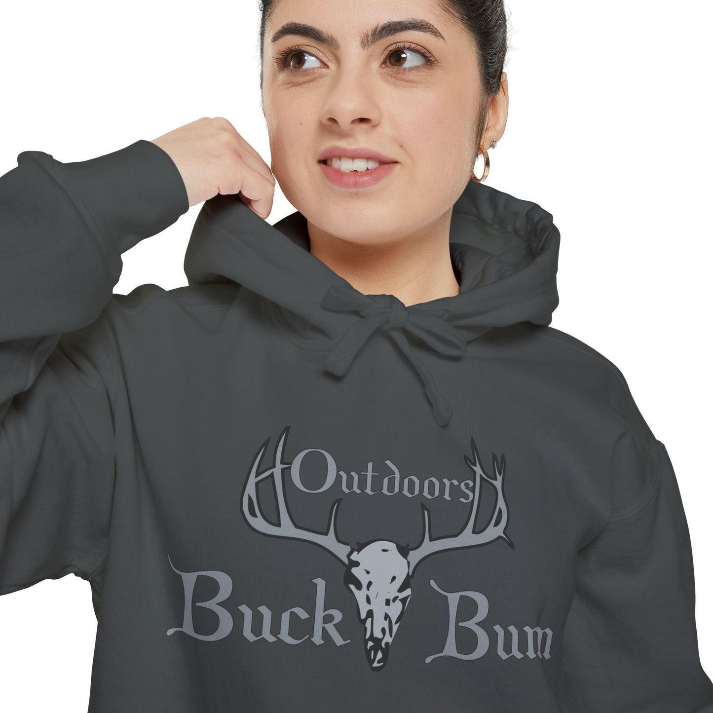 Buck Bum Outdoors Hoodie  | Unisex Garment-Dyed Sweatshirt for Nature Lovers, Autumn, Camping, Casual Wear