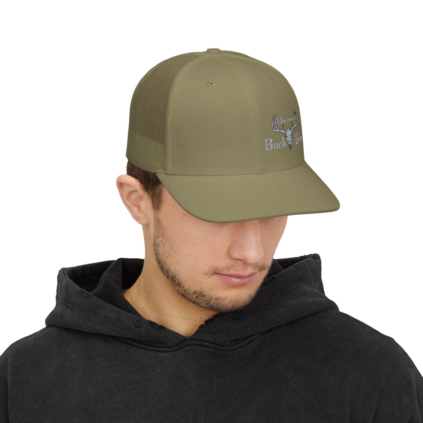 Buck Bum Outdoors Snapback Trucker Cap  - Stylish Hat for Hunting, Fishing, Camping, Outdoor Adventures.