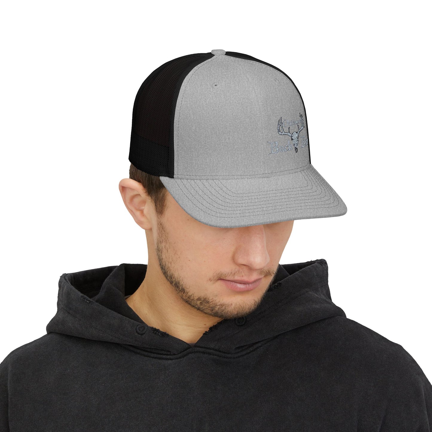 Buck Bum Outdoors Snapback Trucker Cap  - Stylish Hat for Hunting, Fishing, Camping, Outdoor Adventures.