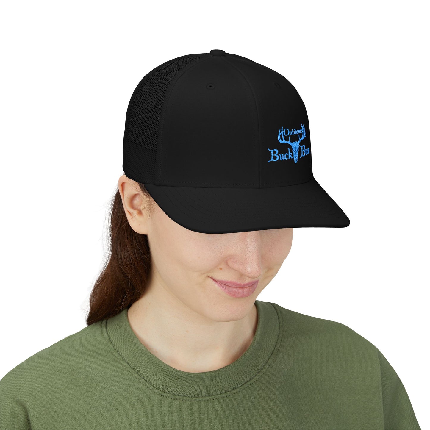 Buck Bum Outdoors Snapback Trucker Cap  - Stylish Hat for Hunting, Fishing, Camping, Outdoor Adventures.