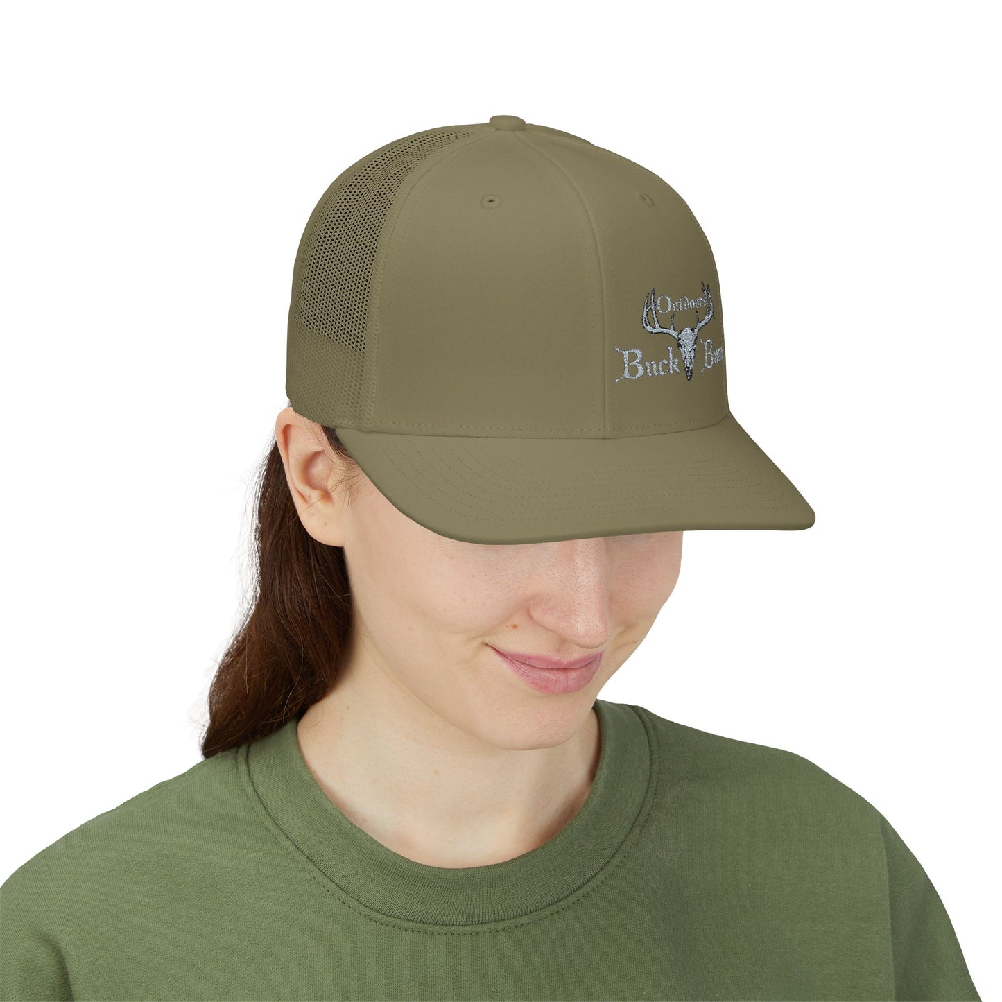 Buck Bum Outdoors Snapback Trucker Cap  - Stylish Hat for Hunting, Fishing, Camping, Outdoor Adventures.