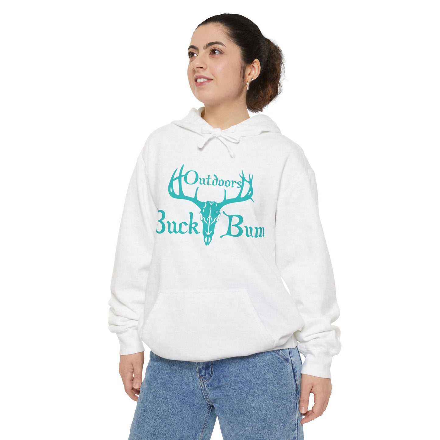 Buck Bum Outdoors Hoodie | Unisex Garment-Dyed Sweatshirt for Nature Lovers, Autumn, Camping, Casual Wear