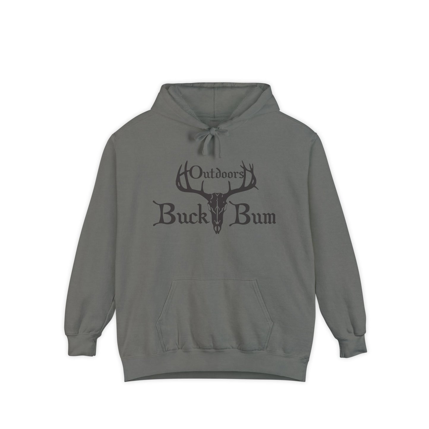 Buck Bum Outdoors Hoodie | Unisex Garment-Dyed Sweatshirt for Nature Lovers, Autumn, Camping, Casual Wear